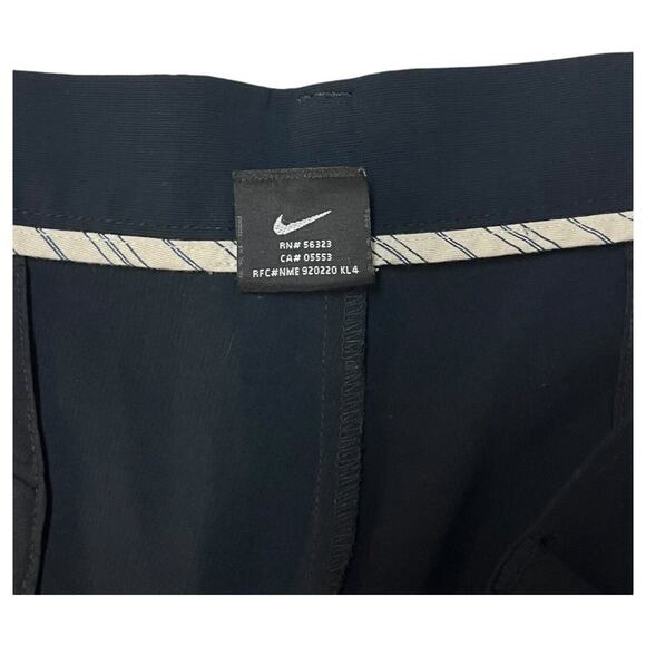 Nike Golf Shorts Mens 42 Pleated Front Chino Athletic Classic Casual Navy Blue - Picture 7 of 13
